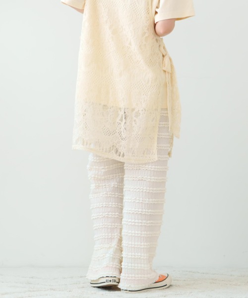eLur(エラー)の「【eLur】レースフレアパンツ(その他パンツ・レディース・アイボリー/グリーン・FREE)」の14枚目の写真
