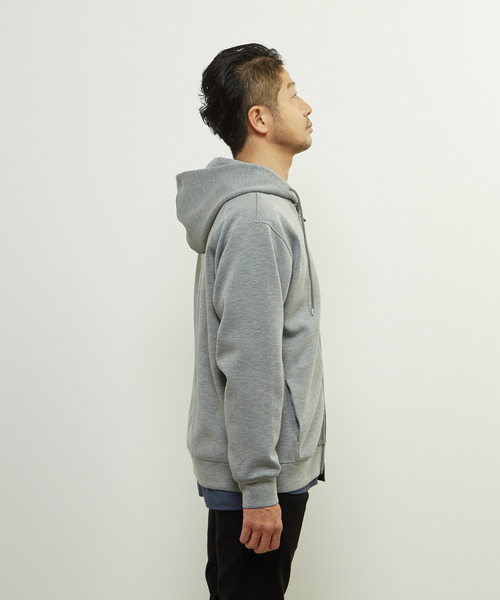 MEN'S MELROSE（メンズメルローズ）の「ウールMIXダンボールZIPパーカー（パーカー・メンズ・チャコールグレー/グレー・4/3）」の6枚目の写真