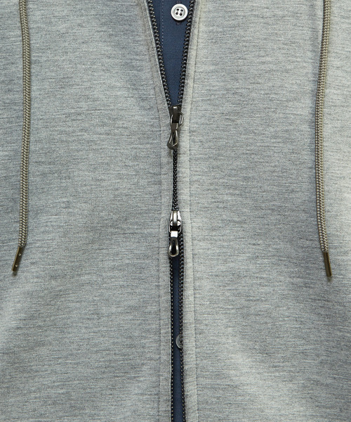 MEN'S MELROSE（メンズメルローズ）の「ウールMIXダンボールZIPパーカー（パーカー・メンズ・チャコールグレー/グレー・4/3）」の8枚目の写真