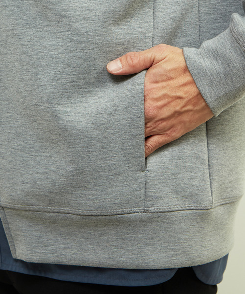 MEN'S MELROSE（メンズメルローズ）の「ウールMIXダンボールZIPパーカー（パーカー・メンズ・チャコールグレー/グレー・4/3）」の9枚目の写真