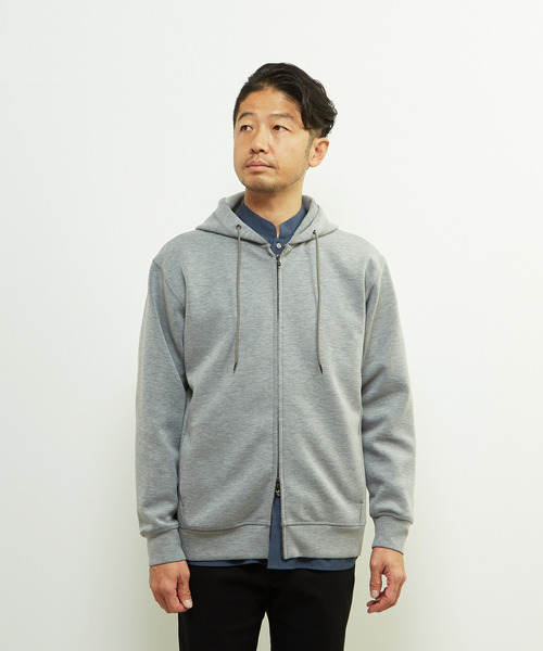 MEN'S MELROSE（メンズメルローズ）の「ウールMIXダンボールZIPパーカー（パーカー・メンズ・チャコールグレー/グレー・4/3）」の16枚目の写真