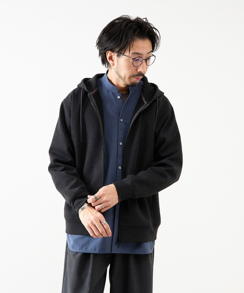 MEN'S MELROSE（メンズメルローズ）の「ウールMIXダンボールZIPパーカー（パーカー・メンズ・チャコールグレー/グレー・4/3）」の19枚目の写真