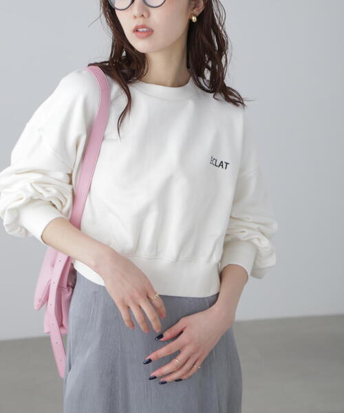 FREE'S MART（フリーズマート）の「◆ワンポイント刺繍スウェット（スウェット・レディース・ホワイト/ネイビー/ライトグリーン・FREE）」の7枚目の写真