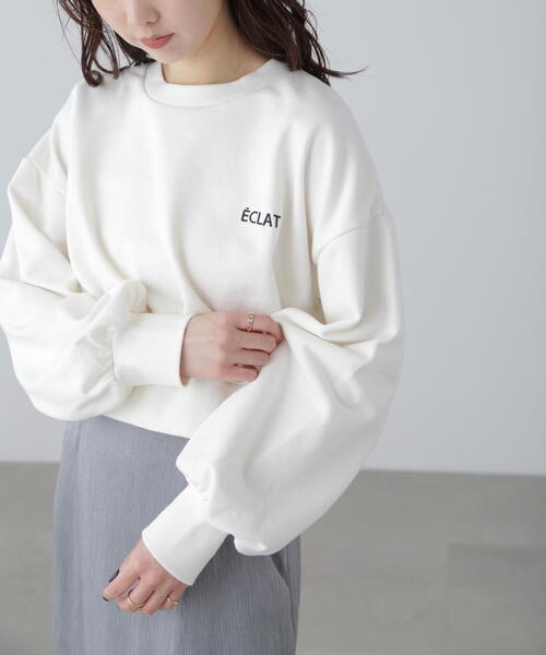 FREE'S MART（フリーズマート）の「◆ワンポイント刺繍スウェット（スウェット・レディース・ホワイト/ネイビー/ライトグリーン・FREE）」の13枚目の写真