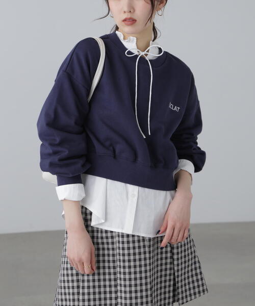 FREE'S MART（フリーズマート）の「◆ワンポイント刺繍スウェット（スウェット・レディース・ホワイト/ネイビー/ライトグリーン・FREE）」の18枚目の写真