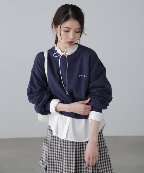 FREE'S MART（フリーズマート）の「◆ワンポイント刺繍スウェット（スウェット・レディース・ホワイト/ネイビー/ライトグリーン・FREE）」の19枚目の写真