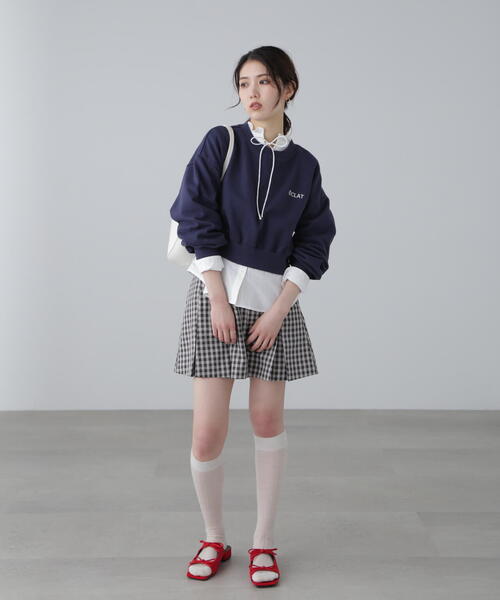 FREE'S MART（フリーズマート）の「◆ワンポイント刺繍スウェット（スウェット・レディース・ホワイト/ネイビー/ライトグリーン・FREE）」の21枚目の写真