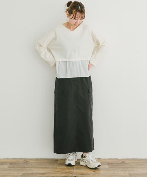 ITEMS URBANRESEARCH(アイテムズ アーバンリサーチ)の「カットミラノドッキングプルオーバー(Tシャツ/カットソー・レディース・ブラック/オフホワイト/ホワイト系その他・FREE)」の7枚目の写真