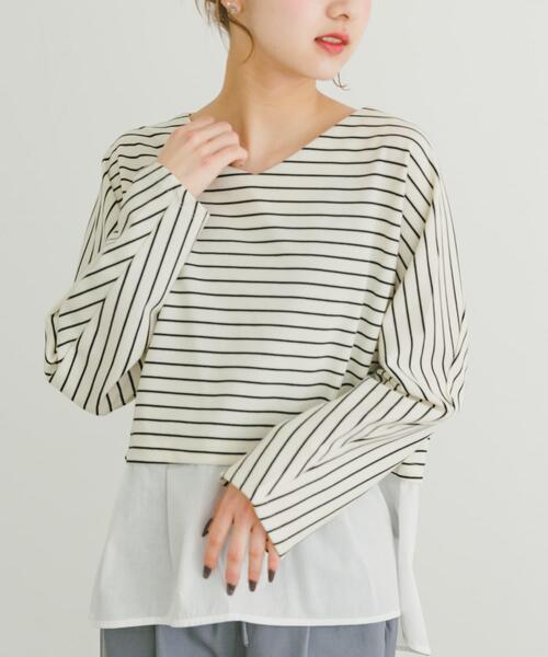 ITEMS URBANRESEARCH(アイテムズ アーバンリサーチ)の「カットミラノドッキングプルオーバー(Tシャツ/カットソー・レディース・ブラック/オフホワイト/ホワイト系その他・FREE)」の11枚目の写真