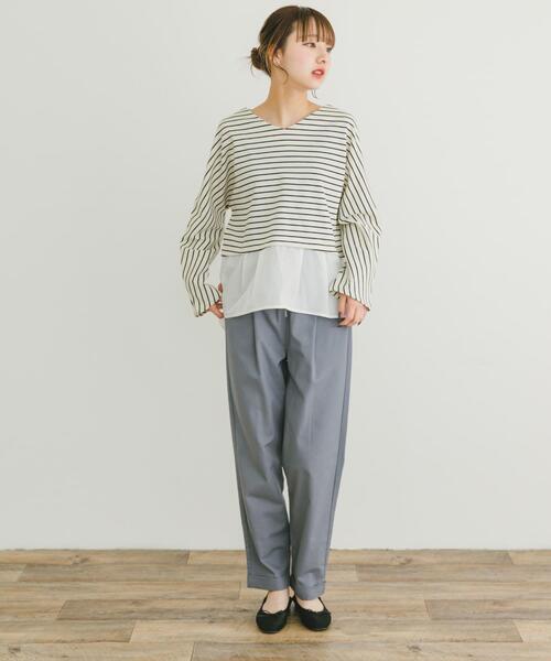 ITEMS URBANRESEARCH(アイテムズ アーバンリサーチ)の「カットミラノドッキングプルオーバー(Tシャツ/カットソー・レディース・ブラック/オフホワイト/ホワイト系その他・FREE)」の13枚目の写真