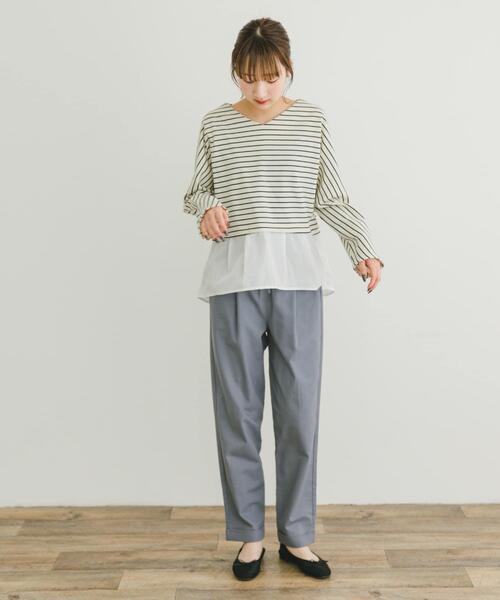 ITEMS URBANRESEARCH(アイテムズ アーバンリサーチ)の「カットミラノドッキングプルオーバー(Tシャツ/カットソー・レディース・ブラック/オフホワイト/ホワイト系その他・FREE)」の14枚目の写真