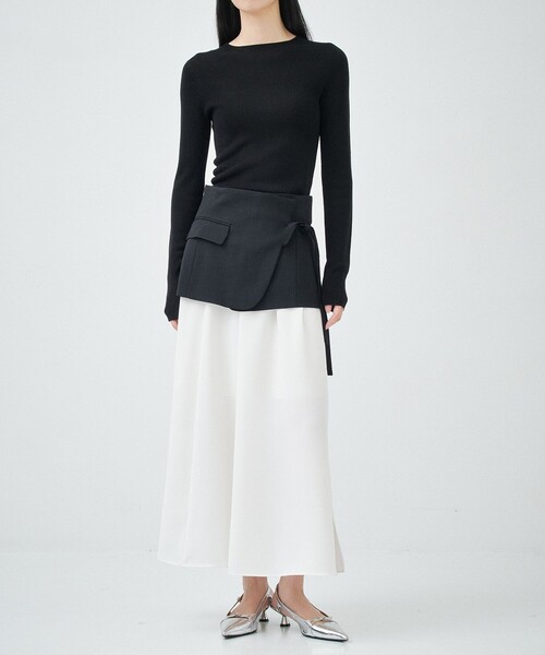 STUDIOUS（ステュディオス）の「【STUDIOUS/ステュディオス】Blazer Hem 2piece SK/ブレザーヘム2ピーススカート（スカート・レディース・ブラック/マルチ・1/2）」の7枚目の写真