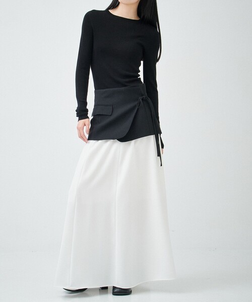 STUDIOUS（ステュディオス）の「【STUDIOUS/ステュディオス】Blazer Hem 2piece SK/ブレザーヘム2ピーススカート（スカート・レディース・ブラック/マルチ・1/2）」の5枚目の写真