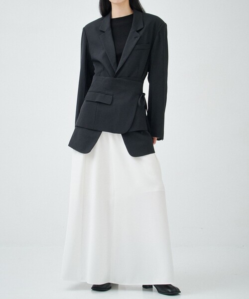 STUDIOUS（ステュディオス）の「【STUDIOUS/ステュディオス】Blazer Hem 2piece SK/ブレザーヘム2ピーススカート（スカート・レディース・ブラック/マルチ・1/2）」の9枚目の写真