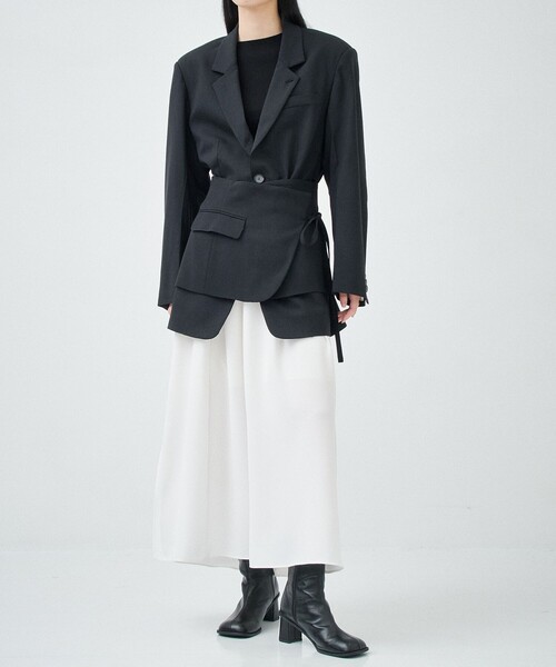 STUDIOUS（ステュディオス）の「【STUDIOUS/ステュディオス】Blazer Hem 2piece SK/ブレザーヘム2ピーススカート（スカート・レディース・ブラック/マルチ・1/2）」の10枚目の写真