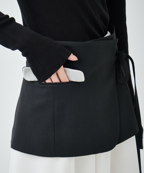 STUDIOUS（ステュディオス）の「【STUDIOUS/ステュディオス】Blazer Hem 2piece SK/ブレザーヘム2ピーススカート（スカート・レディース・ブラック/マルチ・1/2）」の22枚目の写真