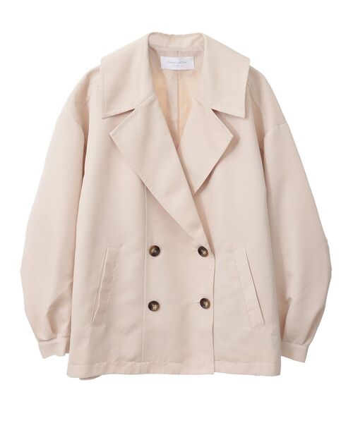 Green　Parks（グリーンパークス）の「撥水加工 ショート丈トレンチコート（トレンチコート・レディース・ネイビー/ライトベージュ・FREE）」の20枚目の写真