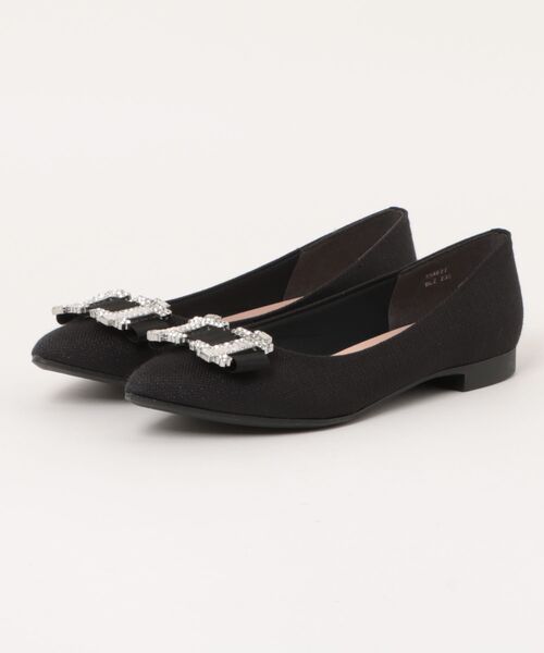 Bridget Birkin（ブリジットバーキン）の「【Bridget Birkin】ビジューリボンバレエレインパンプス(554022)（レインシューズ・レディース・ベージュ系その他/ブラック系その他/シルバー/ブラック・23.5/23/24/24.5/22.5）」の7枚目の写真