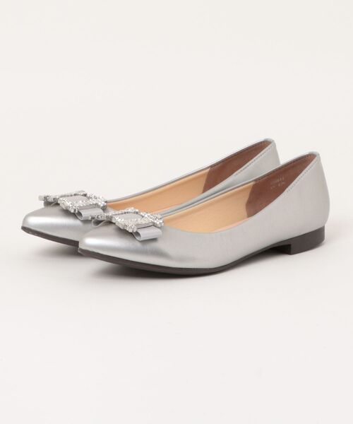 Bridget Birkin（ブリジットバーキン）の「【Bridget Birkin】ビジューリボンバレエレインパンプス(554022)（レインシューズ・レディース・ベージュ系その他/ブラック系その他/シルバー/ブラック・23.5/23/24/24.5/22.5）」の9枚目の写真