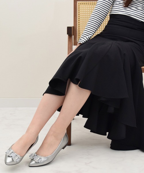 Bridget Birkin（ブリジットバーキン）の「【Bridget Birkin】ビジューリボンバレエレインパンプス(554022)（レインシューズ・レディース・ベージュ系その他/ブラック系その他/シルバー/ブラック・23.5/23/24/24.5/22.5）」の14枚目の写真