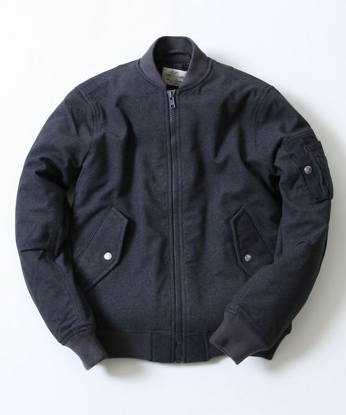 coen(コーエン)の「ウルトラシェルメルトンMA-1(MA-1・メンズ・ダークグレー/ネイビー・LARGE/X-LARGE/MEDIUM/SMALL)」の1枚目の写真