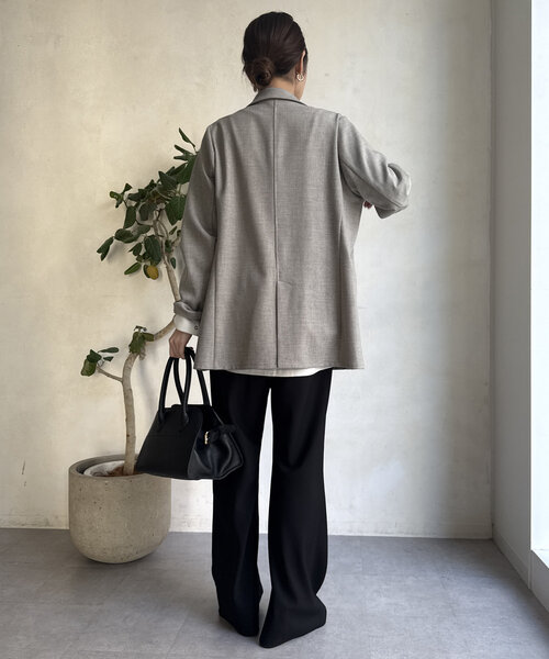 DouDou(ドゥドゥ)の「バイヤスセミフレアパンツ(その他パンツ・レディース・ブラック/ライトベージュ/ブルー・36/38)」の8枚目の写真