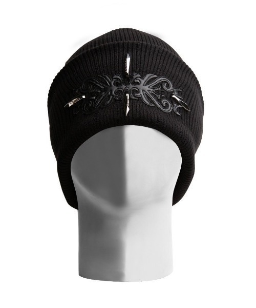 E RIN AI E(オリンアイ)の「【E RIN AI E】CROSS(ニットキャップ/ビーニー・メンズ・ブラック・ONE SIZE)」の8枚目の写真