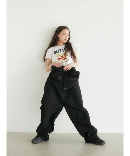 FIKA.(フィーカ)の「Cotton jump suit(つなぎ/オールインワン・レディース・ブラック/グレー系その他3・FREE)」の11枚目の写真