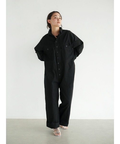 FIKA.(フィーカ)の「Cotton jump suit(つなぎ/オールインワン・レディース・ブラック/グレー系その他3・FREE)」の17枚目の写真