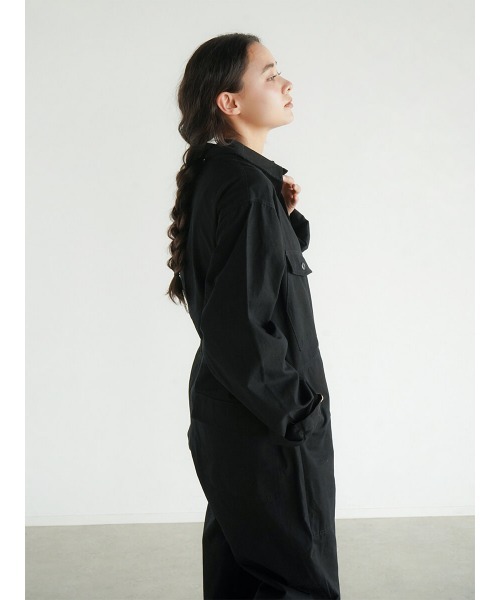 FIKA.(フィーカ)の「Cotton jump suit(つなぎ/オールインワン・レディース・ブラック/グレー系その他3・FREE)」の8枚目の写真