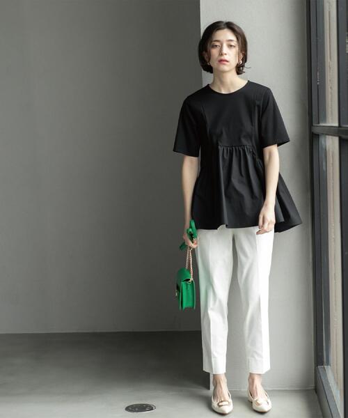 OPAQUE.CLIP（オペークドットクリップ）の「ハイストレッチイージースティックパンツ【洗濯機洗い可】（その他パンツ・レディース・ブラック/ホワイト/ブラック系1/ベージュ・36/38/40/42）」の8枚目の写真