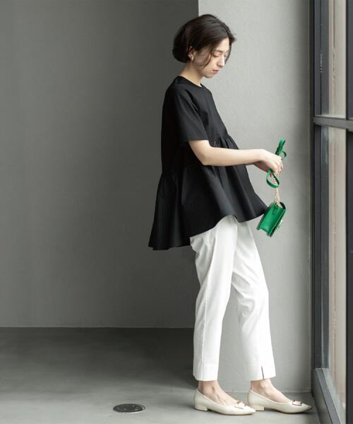 OPAQUE.CLIP（オペークドットクリップ）の「ハイストレッチイージースティックパンツ【洗濯機洗い可】（その他パンツ・レディース・ブラック/ホワイト/ブラック系1/ベージュ・36/38/40/42）」の10枚目の写真