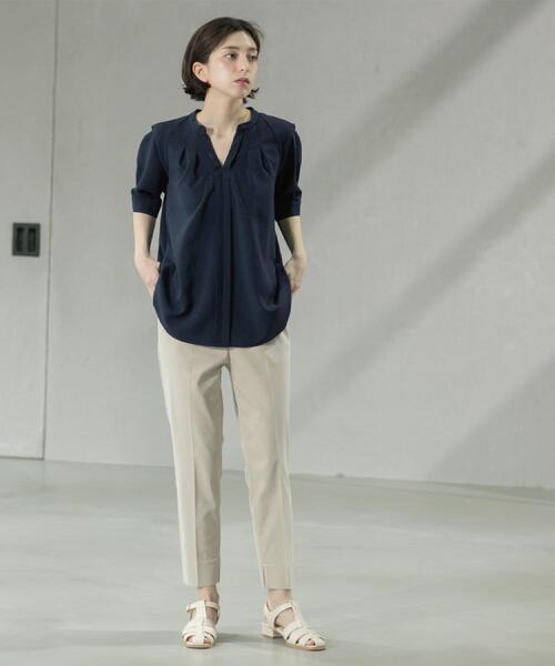 OPAQUE.CLIP（オペークドットクリップ）の「ハイストレッチイージースティックパンツ【洗濯機洗い可】（その他パンツ・レディース・ブラック/ホワイト/ブラック系1/ベージュ・36/38/40/42）」の17枚目の写真