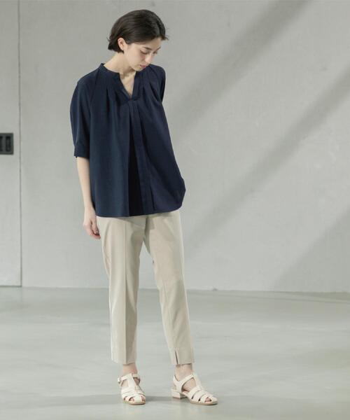 OPAQUE.CLIP（オペークドットクリップ）の「ハイストレッチイージースティックパンツ【洗濯機洗い可】（その他パンツ・レディース・ブラック/ホワイト/ブラック系1/ベージュ・36/38/40/42）」の19枚目の写真