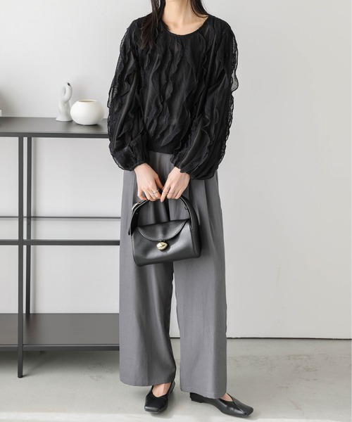 セール】シアーフリルトップス（Tシャツ/カットソー）｜AMELY