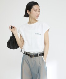 Firsthand | MA Firsthand/マ ファーストハンド BASIC LOGO FRENCH SLEEVE T / ワンポイント刺繍 ベーシックロゴ フレンチスリーブTシャツ(Tシャツ/カットソー)