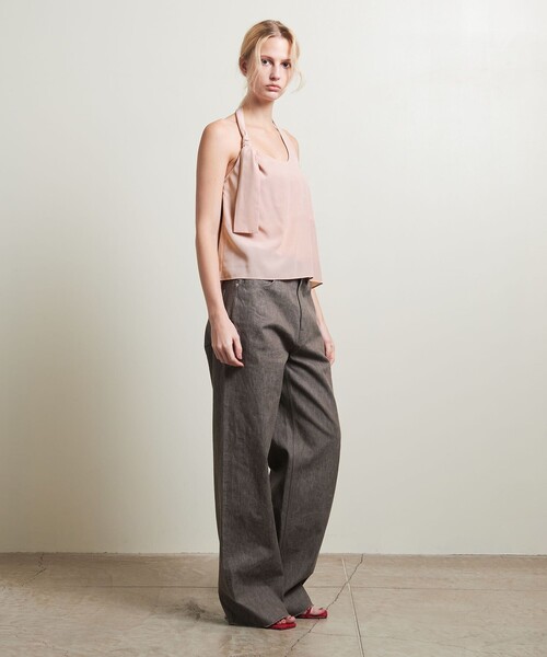 ATTISESSION（アティセッション）の「＜ATTISESSION＞ポリエステル タイ ホルターネック トップス（その他トップス・レディース・ブラック/ライトピンク・FREE）」の4枚目の写真