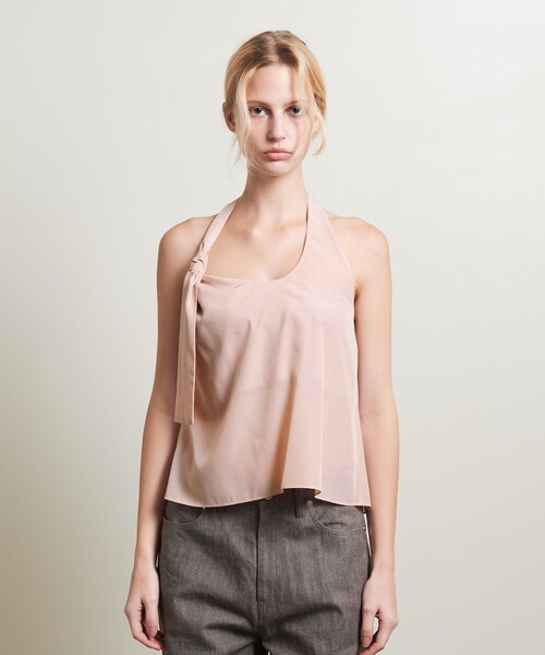 ATTISESSION（アティセッション）の「＜ATTISESSION＞ポリエステル タイ ホルターネック トップス（その他トップス・レディース・ブラック/ライトピンク・FREE）」の8枚目の写真