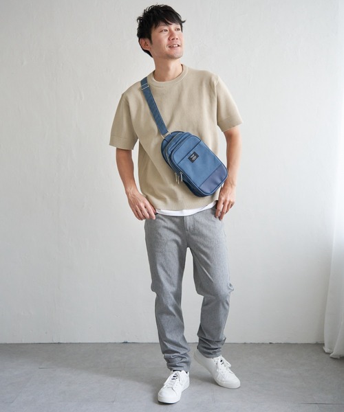 ikka（イッカ）の「【2点セット】GOKU楽ニット半袖セット（ニット/セーター・メンズ・エメラルドブルー/ライム/ネイビー/ベージュ・M/L/XL/S）」の14枚目の写真