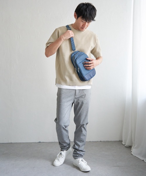 ikka（イッカ）の「【2点セット】GOKU楽ニット半袖セット（ニット/セーター・メンズ・エメラルドブルー/ライム/ネイビー/ベージュ・M/L/XL/S）」の15枚目の写真