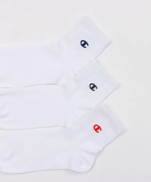 Champion（チャンピオン）の「Champion/チャンピオン ソックス ウィメンズ ハート刺繍 3足組 クォーターレングス ノンパイル CWSCB201（ソックス/靴下・レディース・ブラック/ホワイト・S）」の11枚目の写真