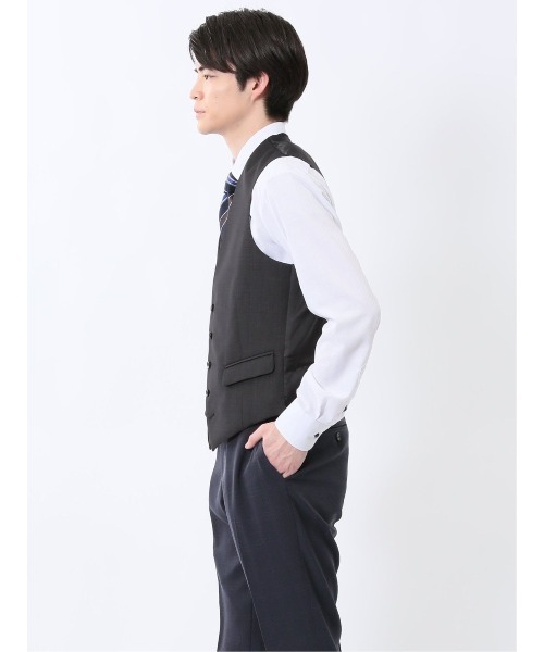 TAKA-Q（タカキュー）の「【リバーシブル】タカキュー ジレベスト（スーツベスト・メンズ・ブラック/ネイビー・MEDIUM/LARGE/X-LARGE）」の11枚目の写真
