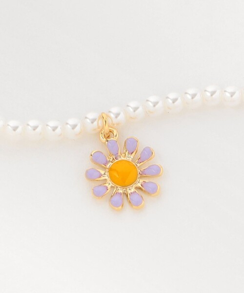 green label relaxing（グリーンレーベルリラクシング）の「＜Milk&Soda＞デイジー ネックレス / キッズ（ネックレス・キッズ・ホワイト/イエロー/ライラック・FREE）」の10枚目の写真