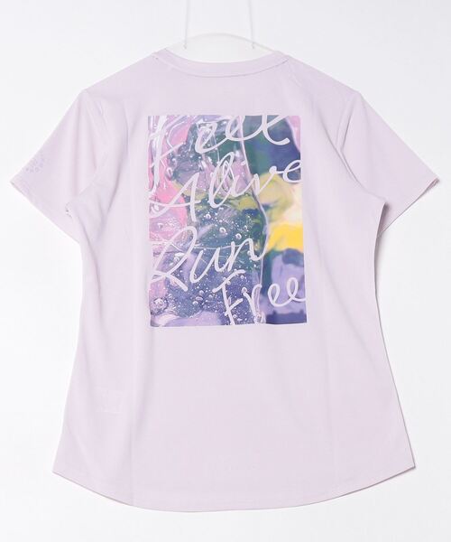 TIGORA(ティゴラ)の「ティゴラ TIGORA ランニング レディース半袖Tシャツ バックプリントグラフィック(Tシャツ/カットソー・レディース・ピンク・S/M/L/XL)」の2枚目の写真