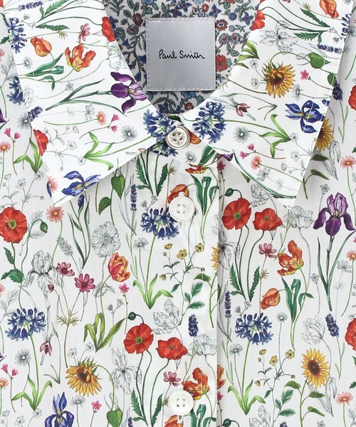 Paul Smith（ポールスミス）の「ウィメンズ リバティプリント 半袖シャツ / 155013 SH168（シャツ/ブラウス・レディース・ホワイト/オフホワイト・38/42/40）」の6枚目の写真