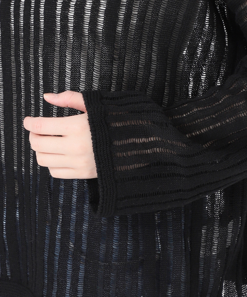 Spick & Span(スピックアンドスパン)の「手洗い可 / ギマコットン透かし編みルーズニット(ニット/セーター・レディース・ブラック/ブルー系その他・FREE)」の12枚目の写真