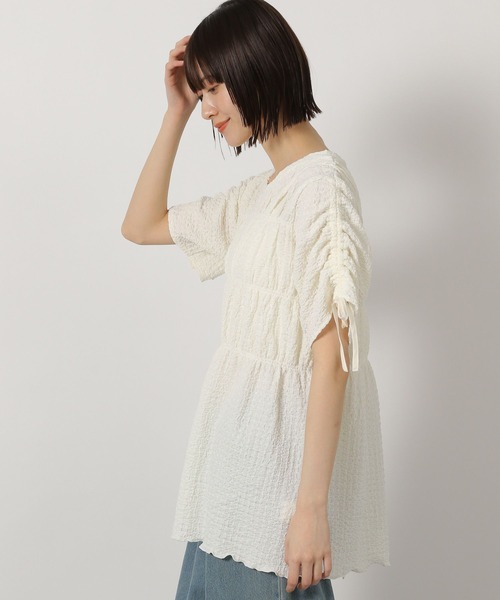 LAKOLE（ラコレ）の「カットジャガードシャーリングT / 327680（Tシャツ/カットソー・レディース・アイボリー/ブラック・FREE）」の11枚目の写真