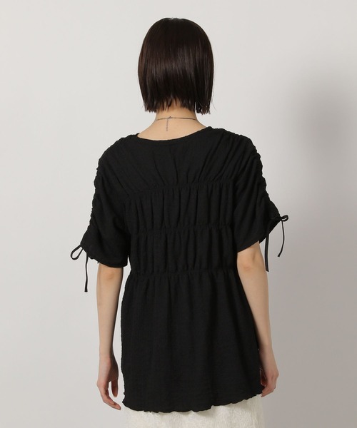 LAKOLE（ラコレ）の「カットジャガードシャーリングT / 327680（Tシャツ/カットソー・レディース・アイボリー/ブラック・FREE）」の15枚目の写真