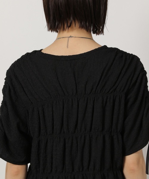 LAKOLE（ラコレ）の「カットジャガードシャーリングT / 327680（Tシャツ/カットソー・レディース・アイボリー/ブラック・FREE）」の16枚目の写真