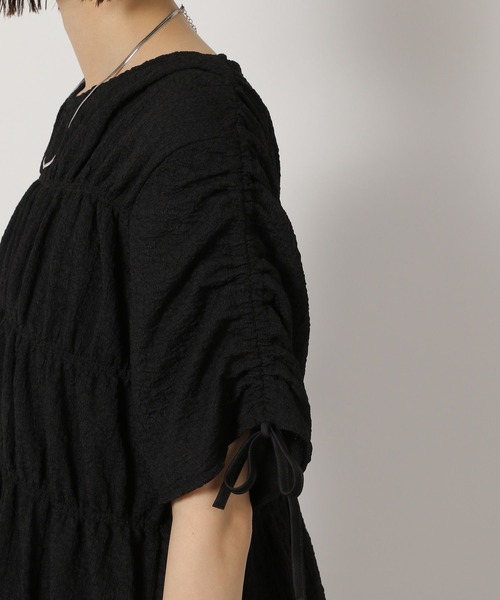 LAKOLE（ラコレ）の「カットジャガードシャーリングT / 327680（Tシャツ/カットソー・レディース・アイボリー/ブラック・FREE）」の18枚目の写真